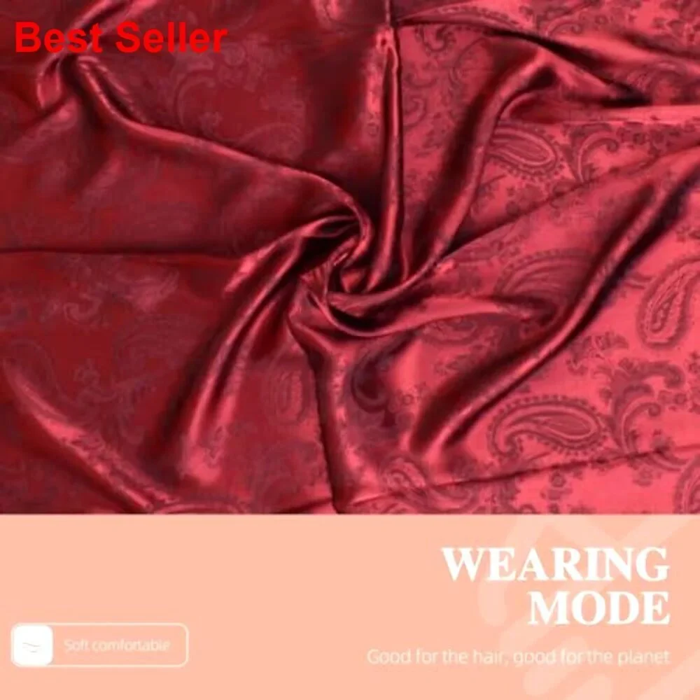 Silk Like Satin Head Scarf 35x35 Inch Square Bandana Neck Scarf